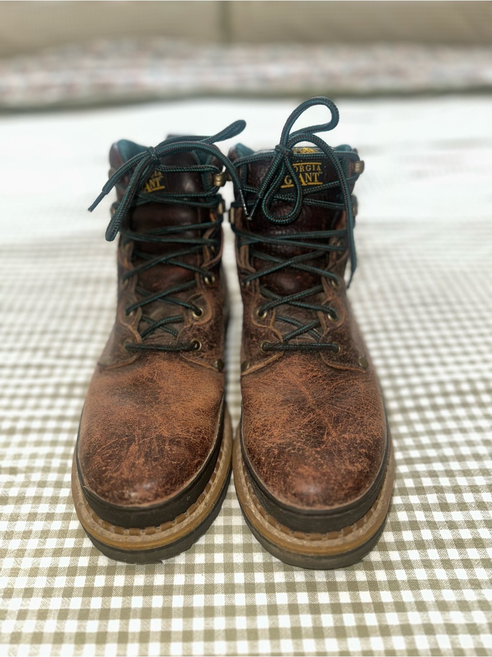 Mens Georgia giant 6in lace up work boots- soft toe